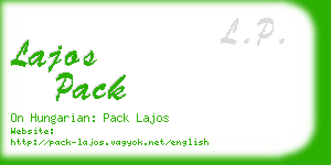 lajos pack business card